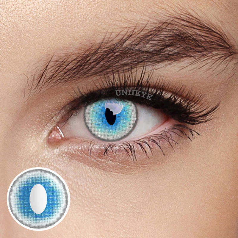 Uniieye Blind Ragdoll Cat Blue Prescription Cosplay Colored Contact Lenses-UNIIEYE