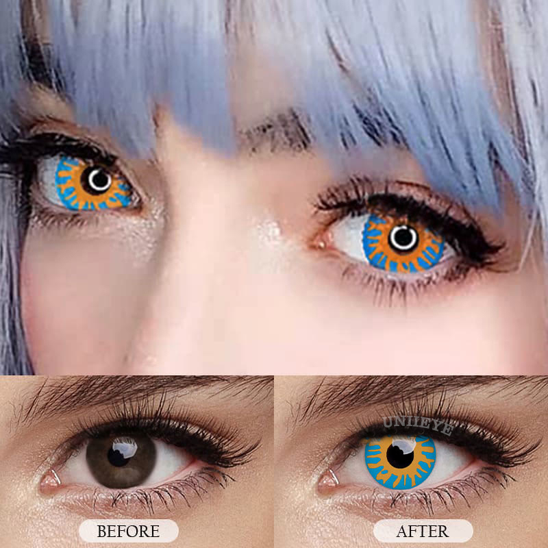 Uniieye Van Gogh Bloom Prescription Cosplay Colored Contact Lenses-UNIIEYE