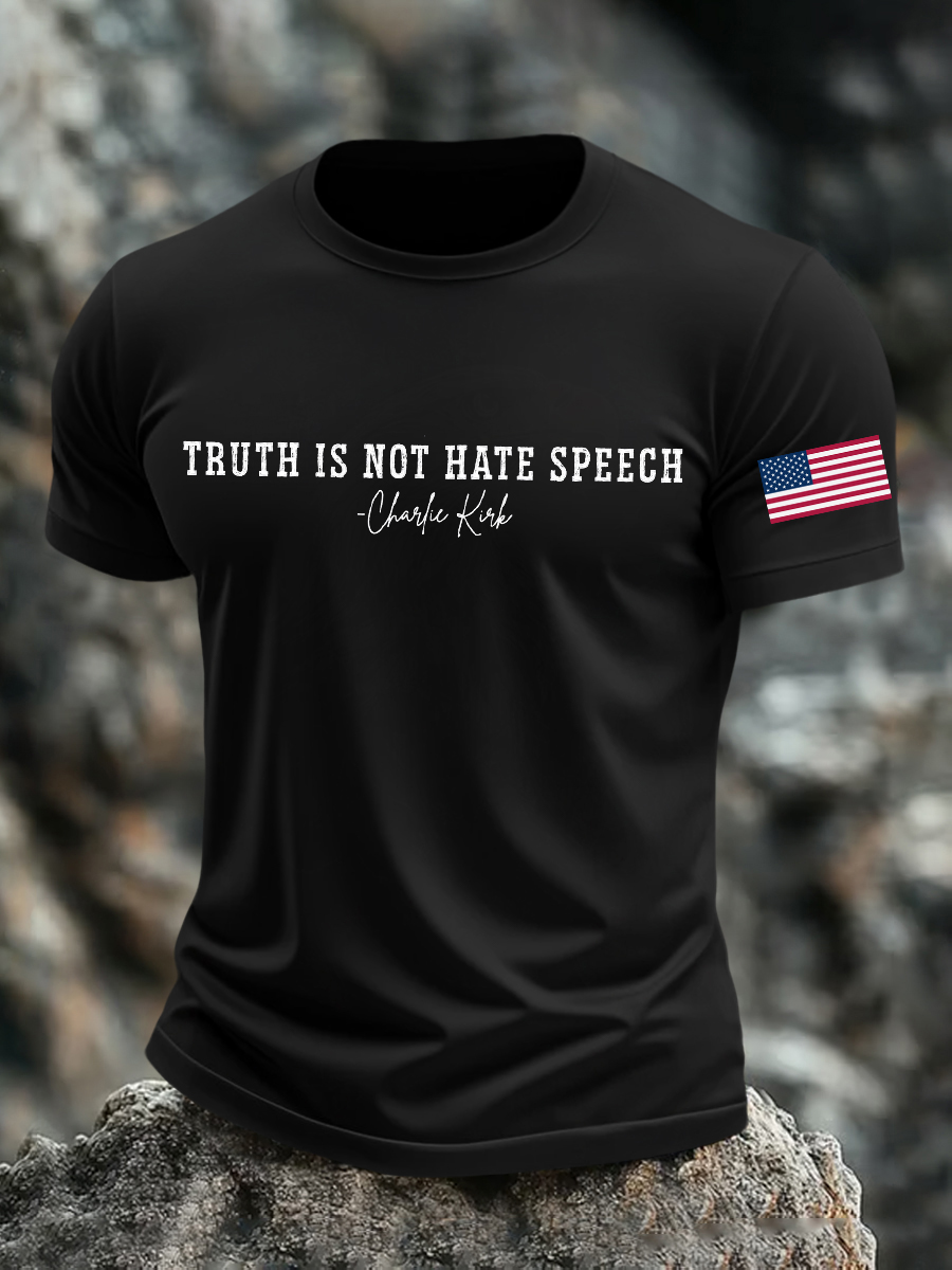 Men's Truth Is Not Hate Speech Printed T-shirt-America250