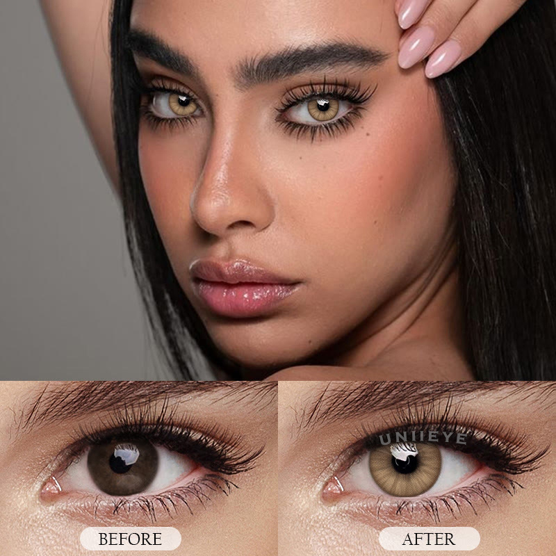 Uniieye Iceberg Brown Prescription Colored Contact Lenses