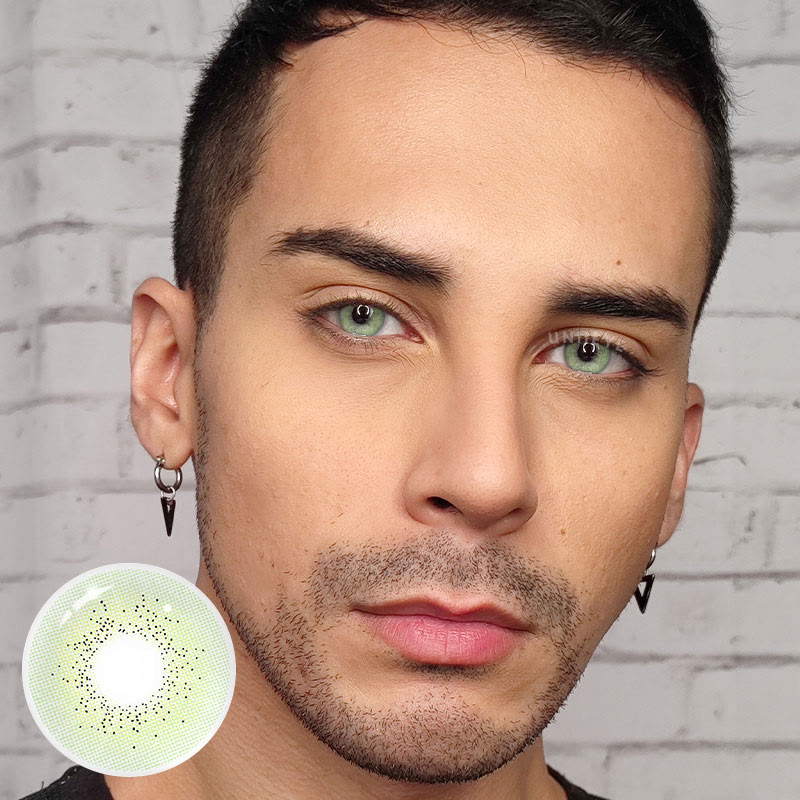 Uniieye Ocean Green Prescription Men Colored Contact Lenses