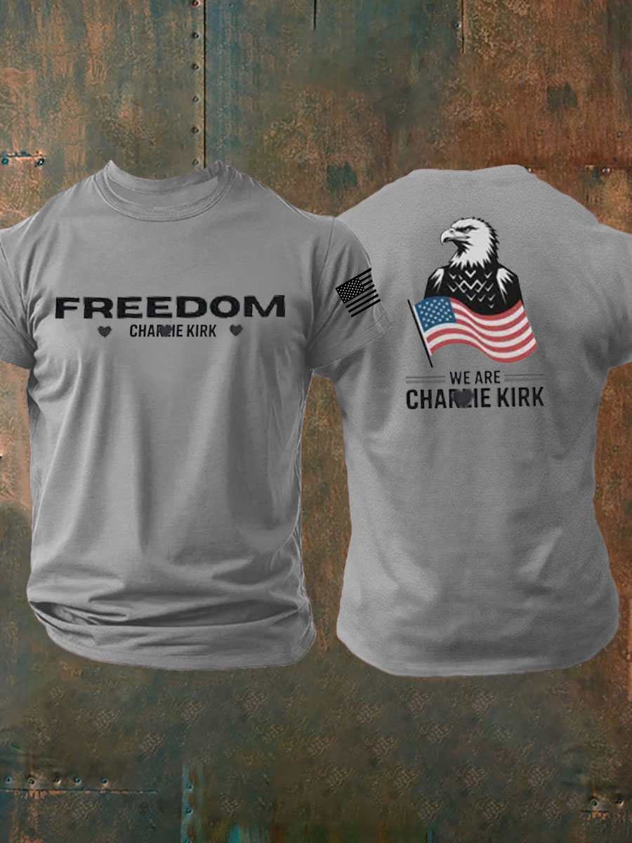 Men's C.K Freedom imitation cotton short-sleeved T-shirt-America250