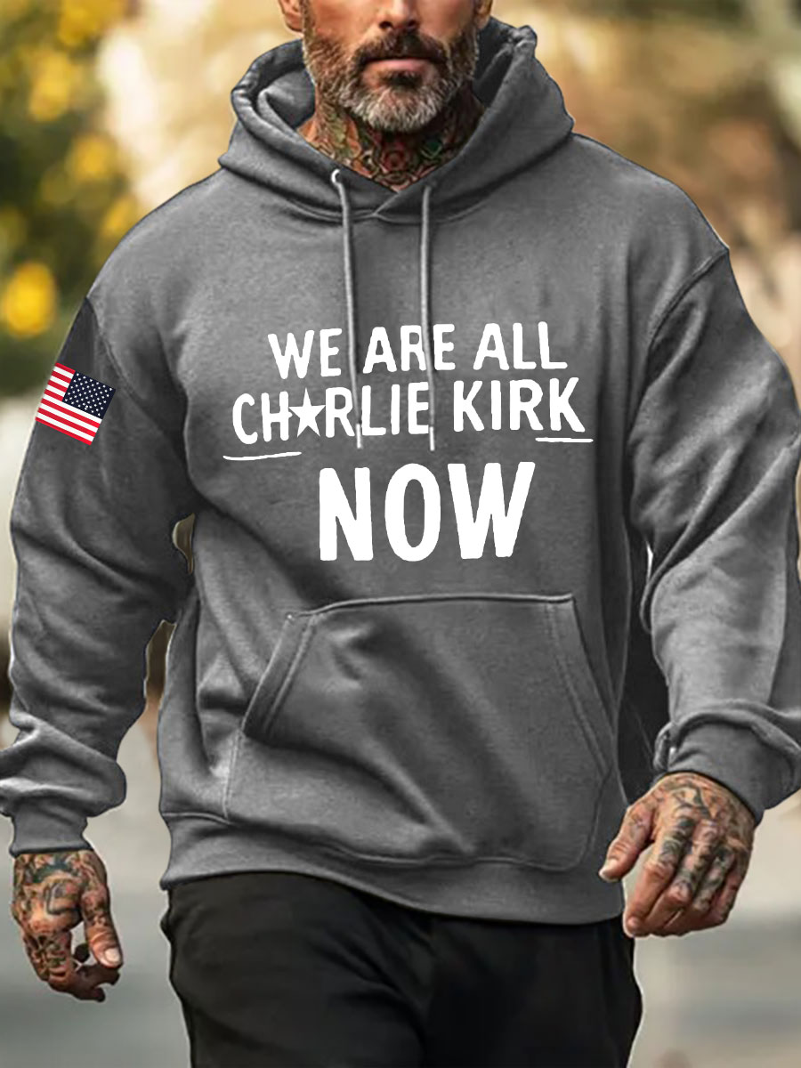 Men's A True Patriot Printed Casual Hoodie-America250