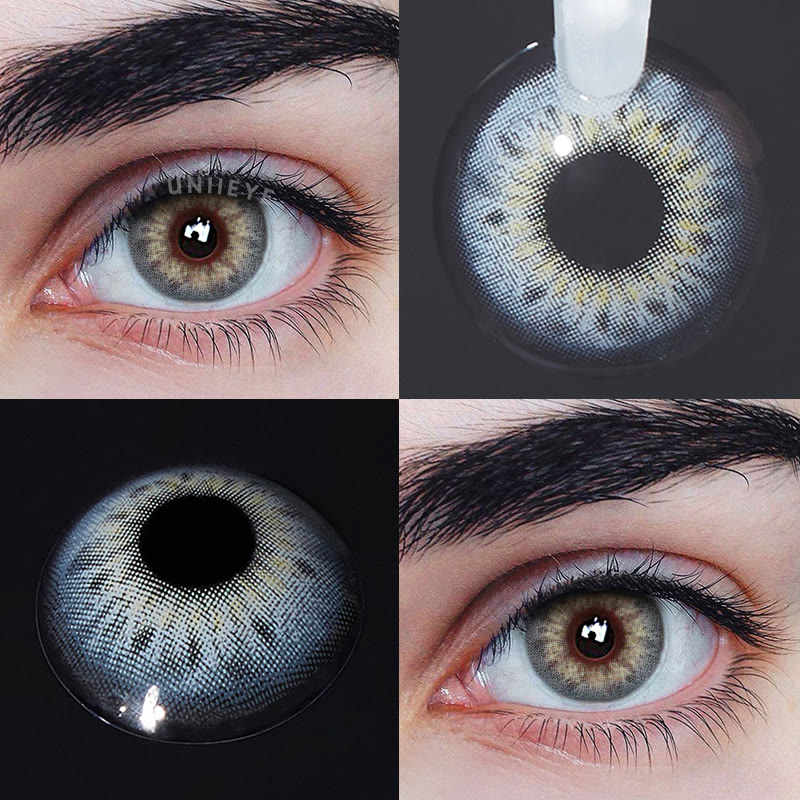 Uniieye DNA II Blue Grey Prescription Men Colored Contact Lenses