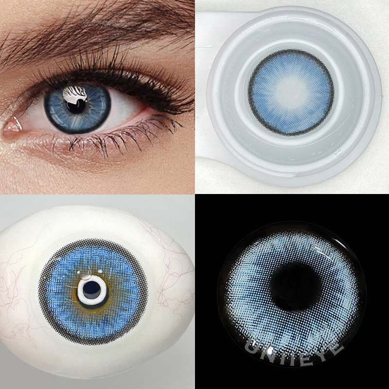 Uniieye Norko Blue Prescription Colored Contact Lenses
