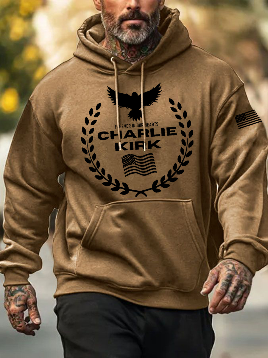 Men's patriotic print hoodie-America250