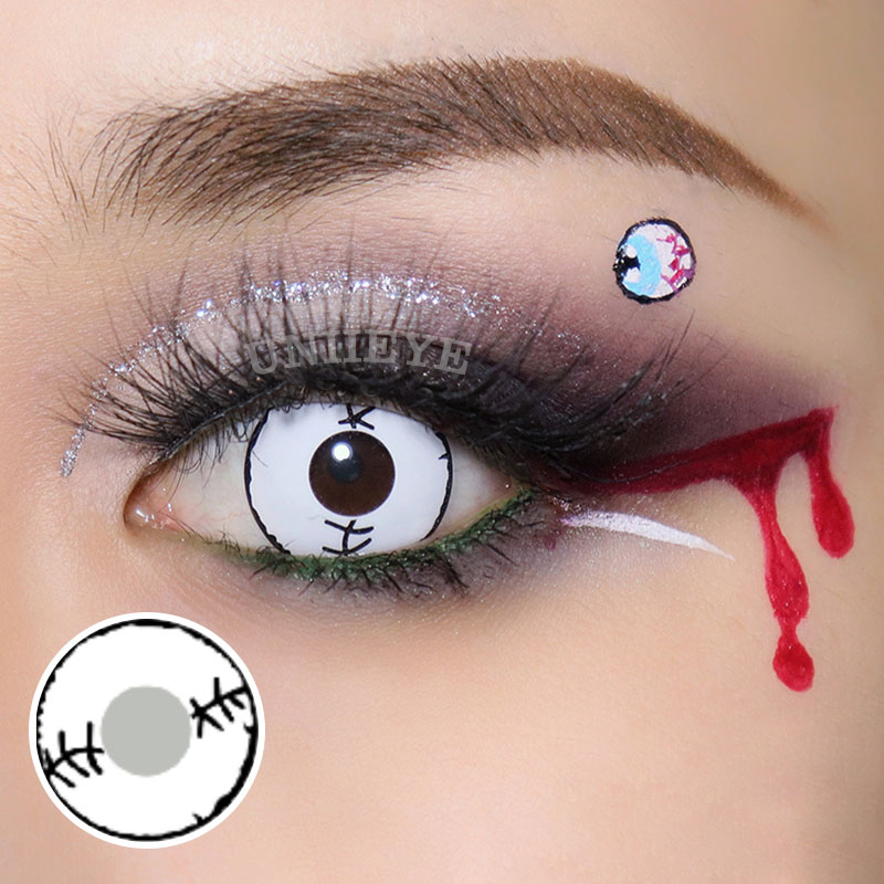 Uniieye Stitched Mummy Prescription Cosplay Colored Contact Lenses-UNIIEYE