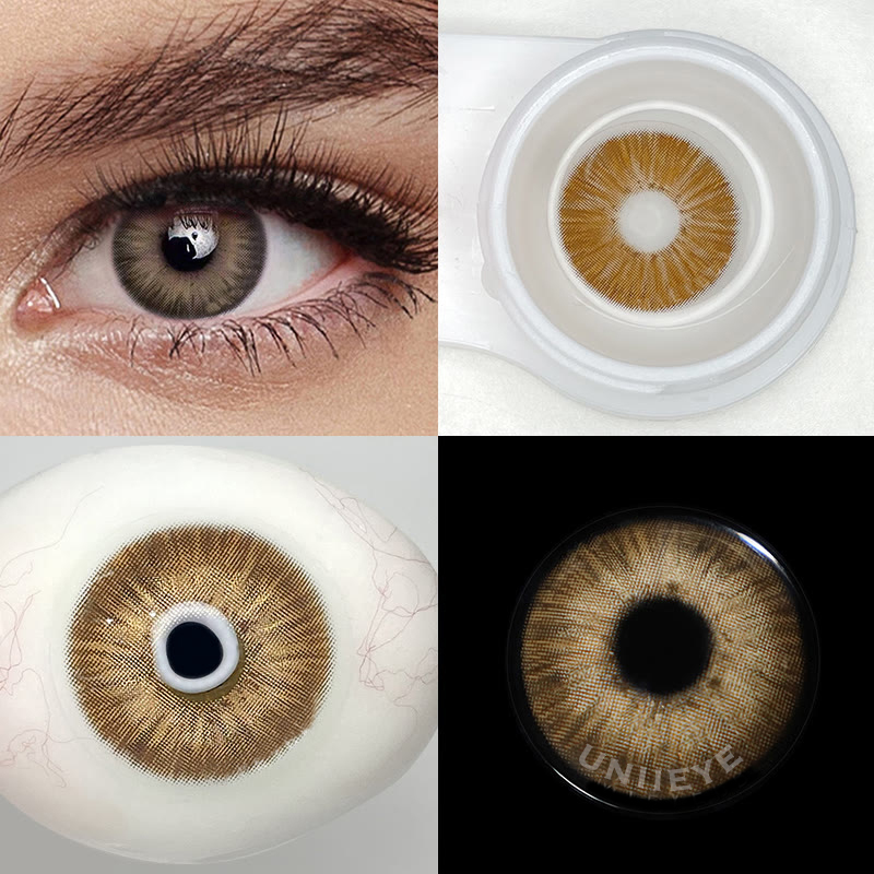 Uniieye New York III Brown Prescription Colored Contact Lenses