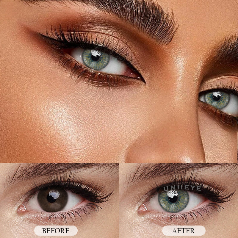 Uniieye Van Gogh Green Prescription Colored Contact Lenses