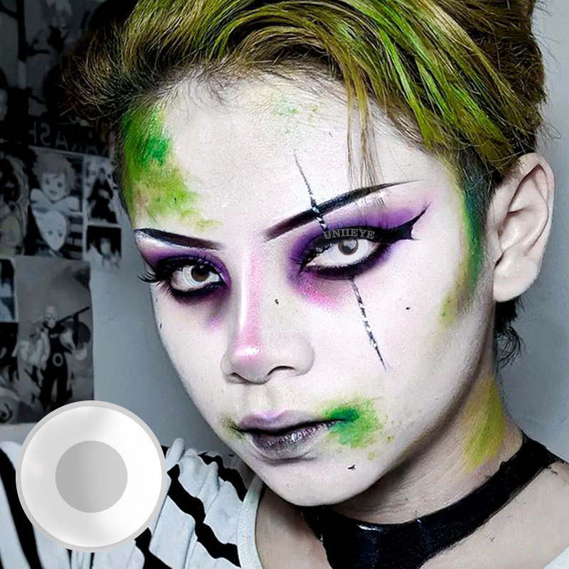 Uniieye Circle Block & Mini Sclera Prescription Cosplay Colored Contact Lenses-UNIIEYE