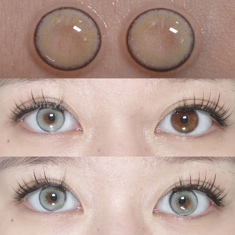 Uniieye Nowhere S7 Grey Prescription Colored Contact Lenses
