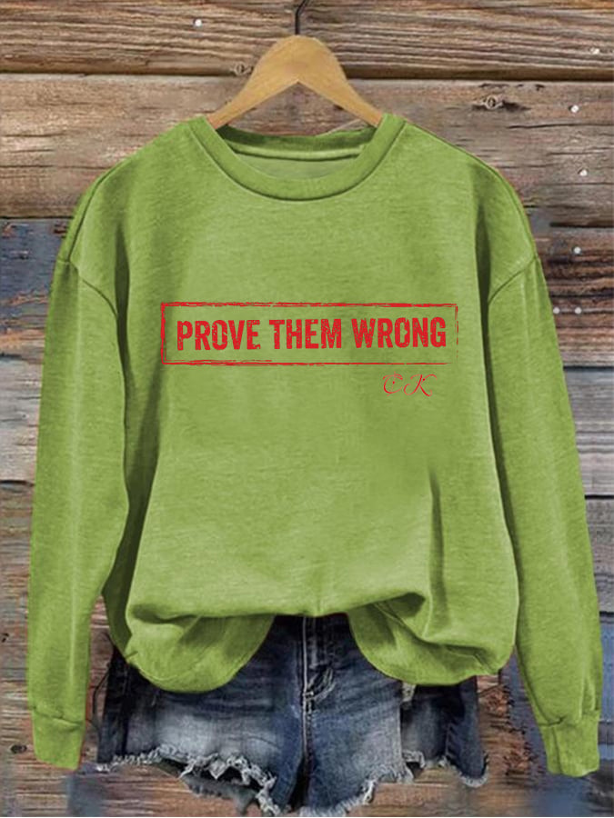 Women'S Casual Letter Print Long-Sleeved Sweatshirt-America250