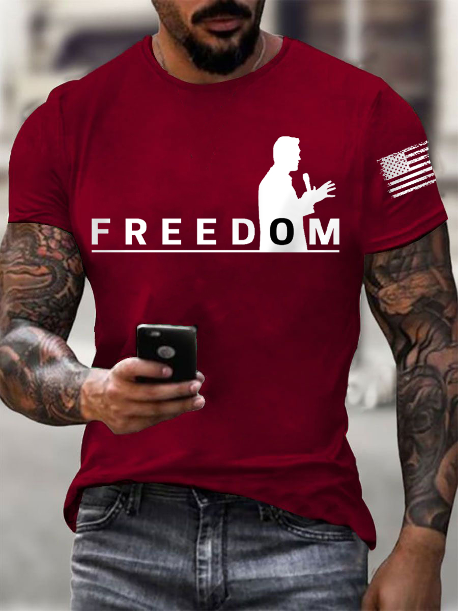 Men's FREEDOM short-sleeved T-shirt-America250