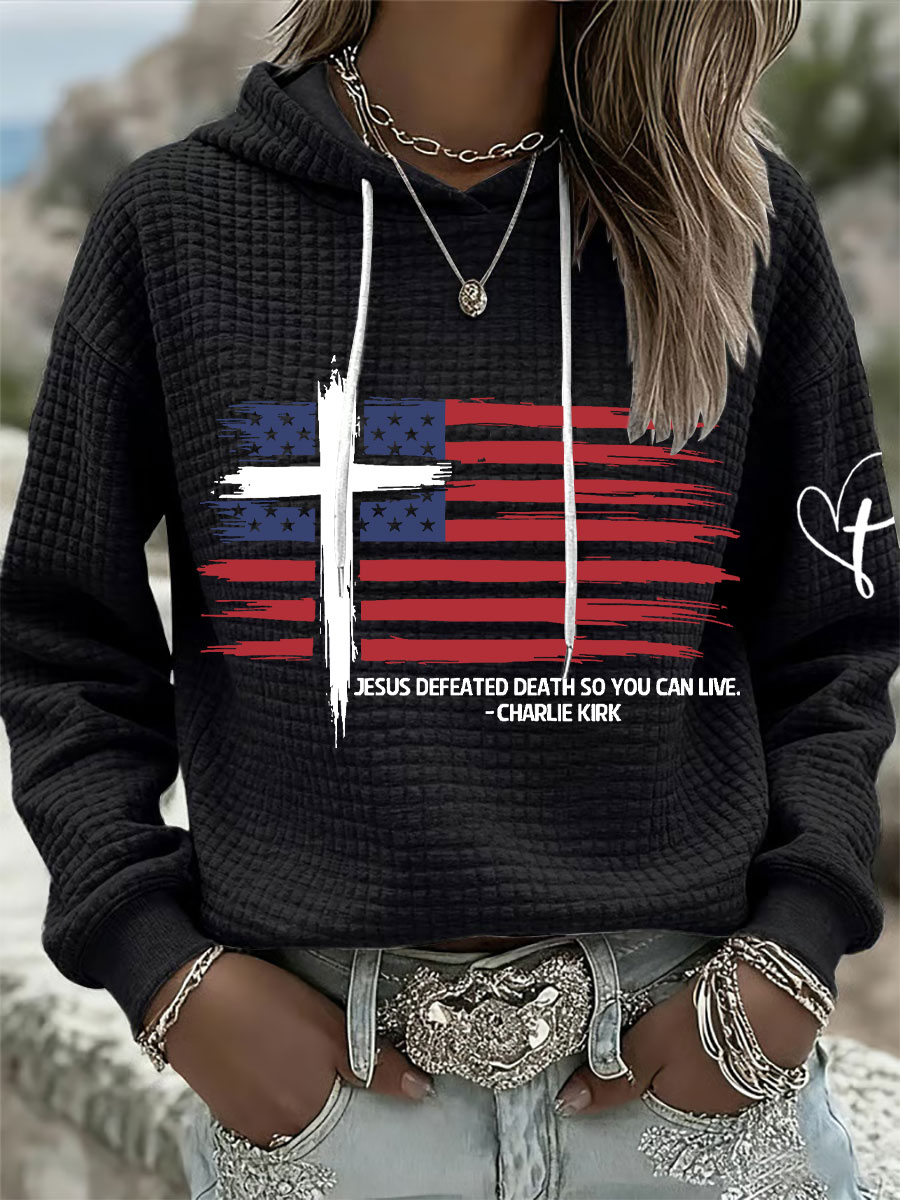 Women's Jesus defeated death so you can live hoodies-America250