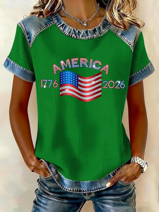 Women's 250th Anniversary Printed Short-Sleeved T-Shirt-America250