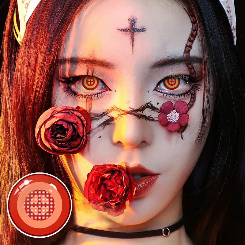 Uniieye Blind Chainsaw Man Powerd Cosplay Colored Contact Lenses-UNIIEYE