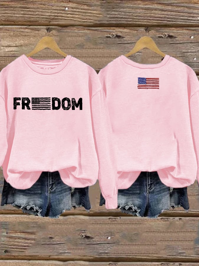 Women's Hot Casual Printed Sweatshirt-America250