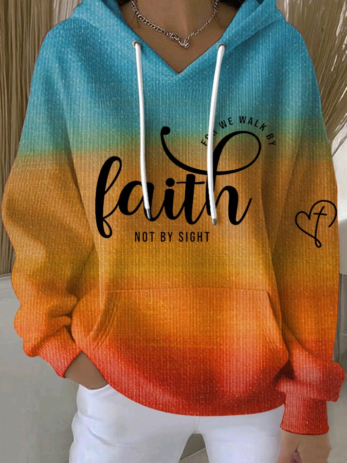 Women's I'm Just Out Here Trusting God  Faith Print Sweatshirt-America250