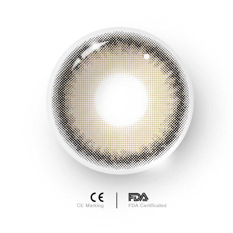 Uniieye Fox's Eye Brown Prescription Men Colored Contact Lenses