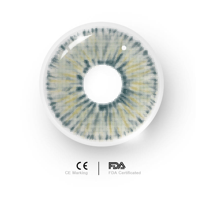 Uniieye Van Gogh Green Prescription Men Colored Contact Lenses