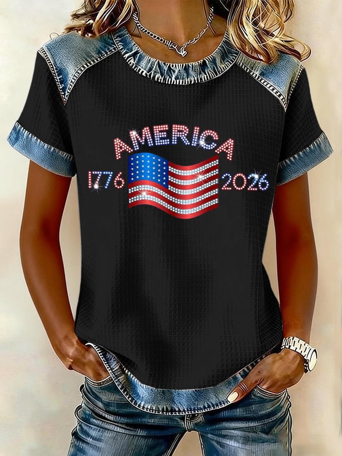 Women's 250th Anniversary Printed Short-Sleeved T-Shirt-America250