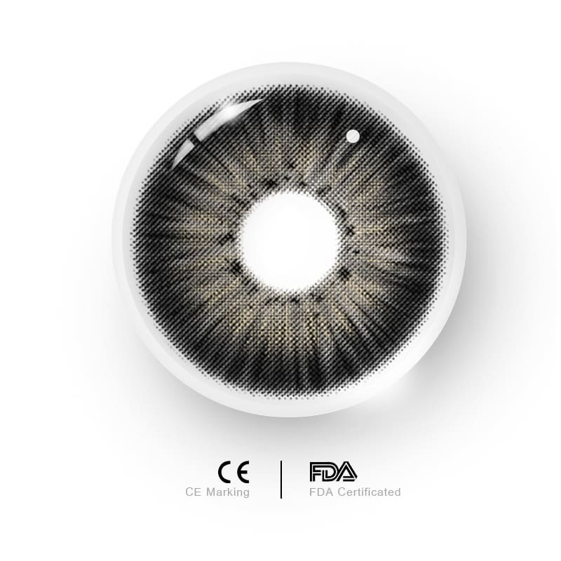 Uniieye New York III Black Prescription Colored Contact Lenses