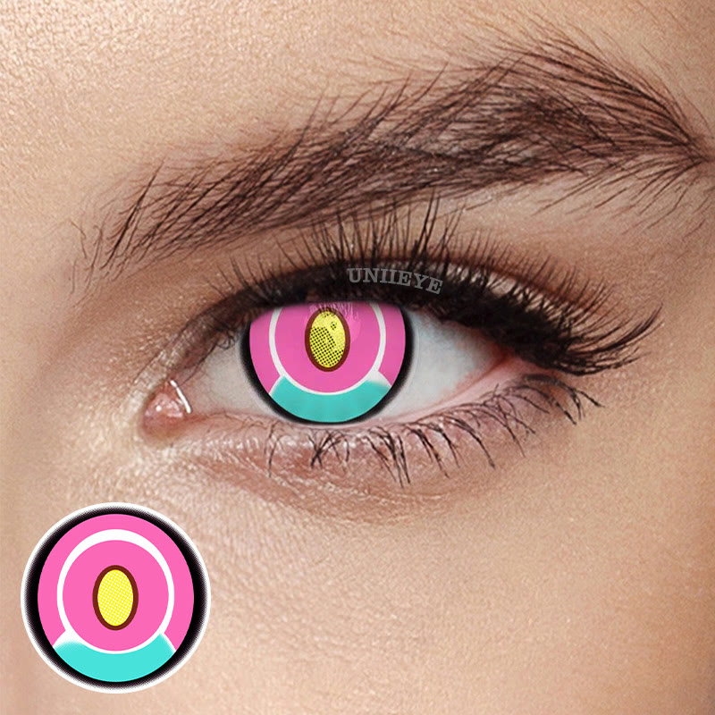 Uniieye Blind Titan Pink Cosplay Colored Contact Lenses-UNIIEYE