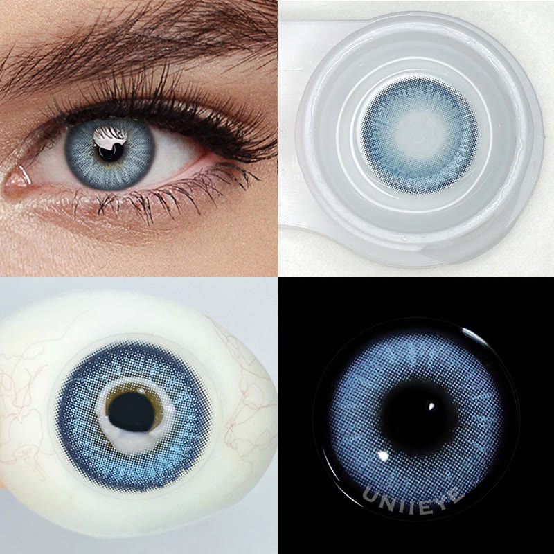 Uniieye Y2K Boho Blue Prescription Colored Contact Lenses