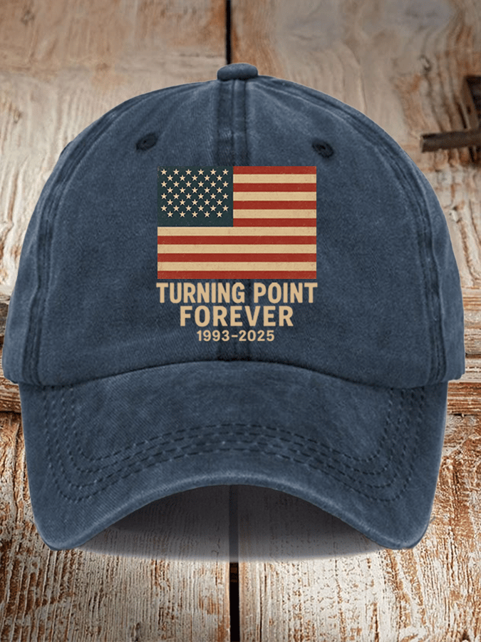 Unisex Washed Cotton Hot Spot Print Hat-America250