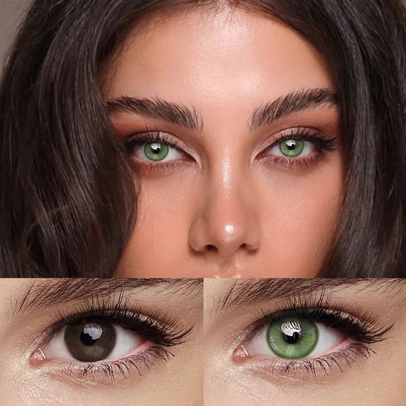 Uniieye Magic Coral Green Prescription Colored Contact Lenses