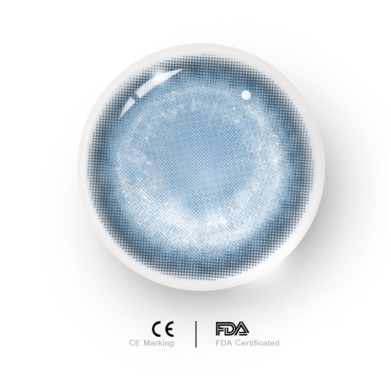 Uniieye Cyber Mesh Blue Prescription Cosplay Colored Contact Lenses | 6 Months-UNIIEYE