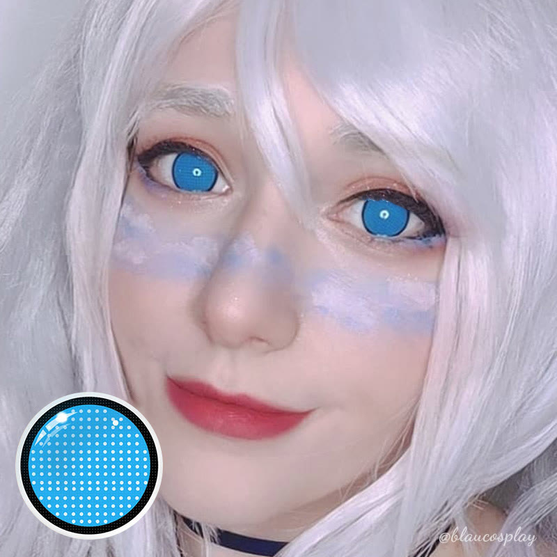 Uniieye Blind Blue Mesh Cosplay Colored Contact Lenses-UNIIEYE
