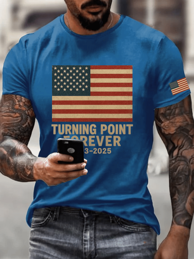 Men's Hot Events Print T-Shirt-America250