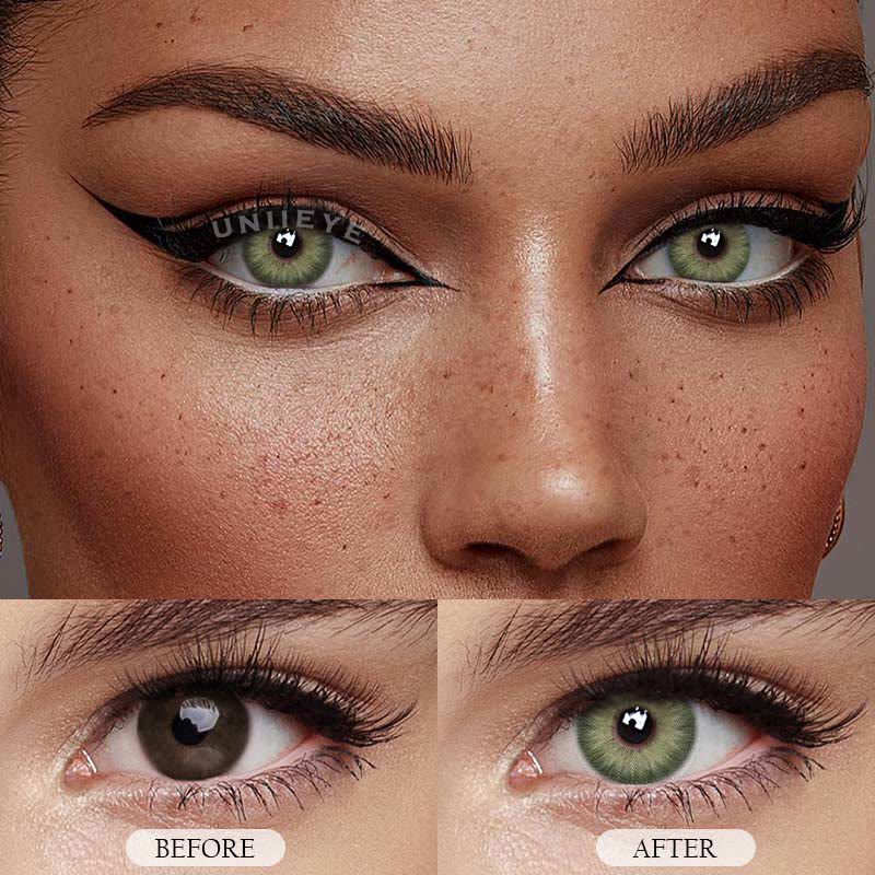 Uniieye New York III Green Colored Contact Lenses