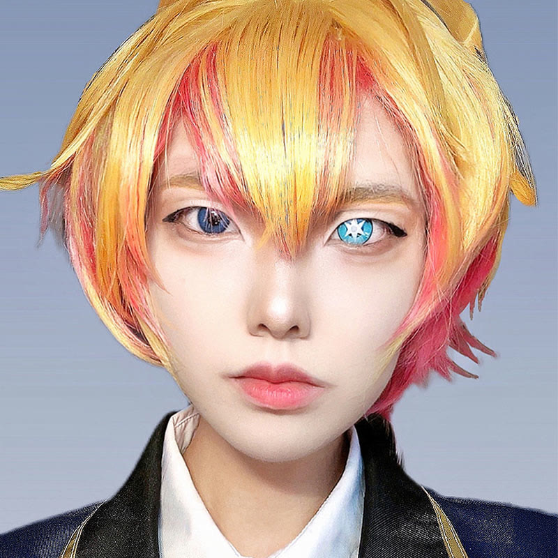 Uniieye Blind Aqua Hoshino Blue Cosplay Colored Contact Lenses-UNIIEYE