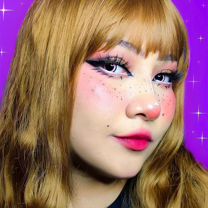 Uniieye Nebulos Pink Cosplay Colored Contact Lenses-UNIIEYE