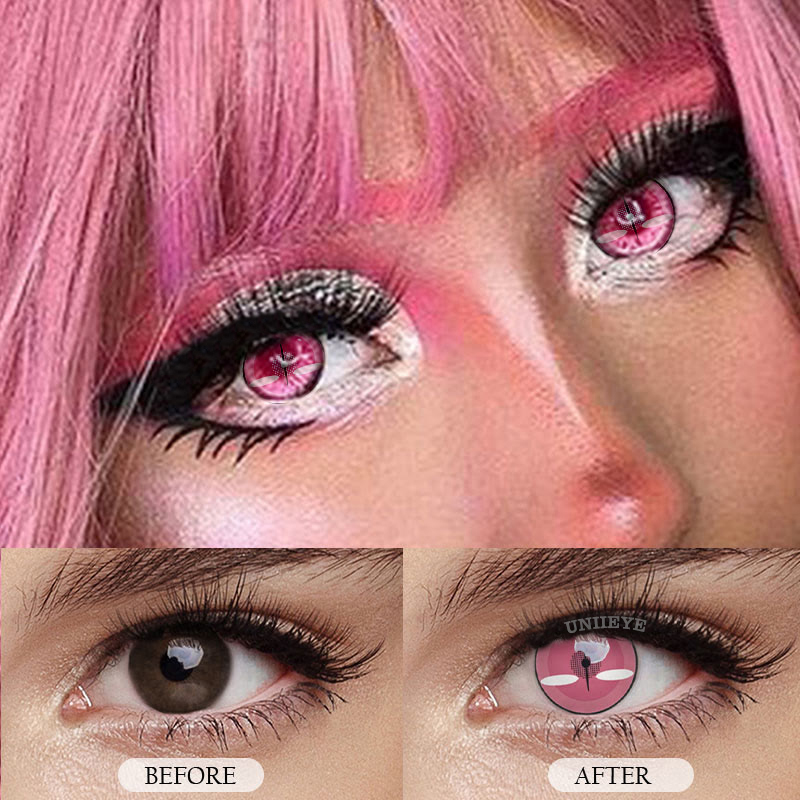 Uniieye Blind Nezuko Demon Prescription Cosplay Colored Contact Lenses-UNIIEYE