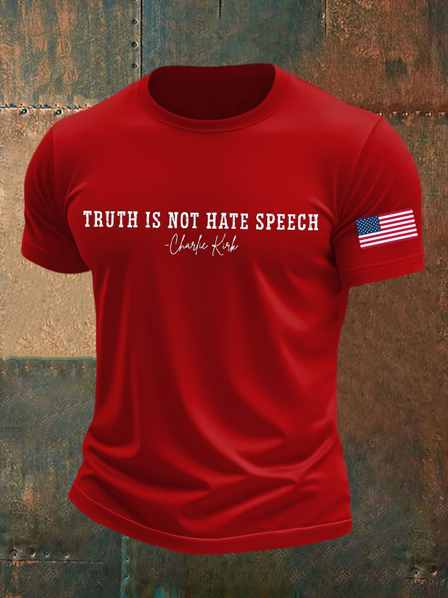 Men's Truth Is Not Hate Speech Printed T-shirt-America250