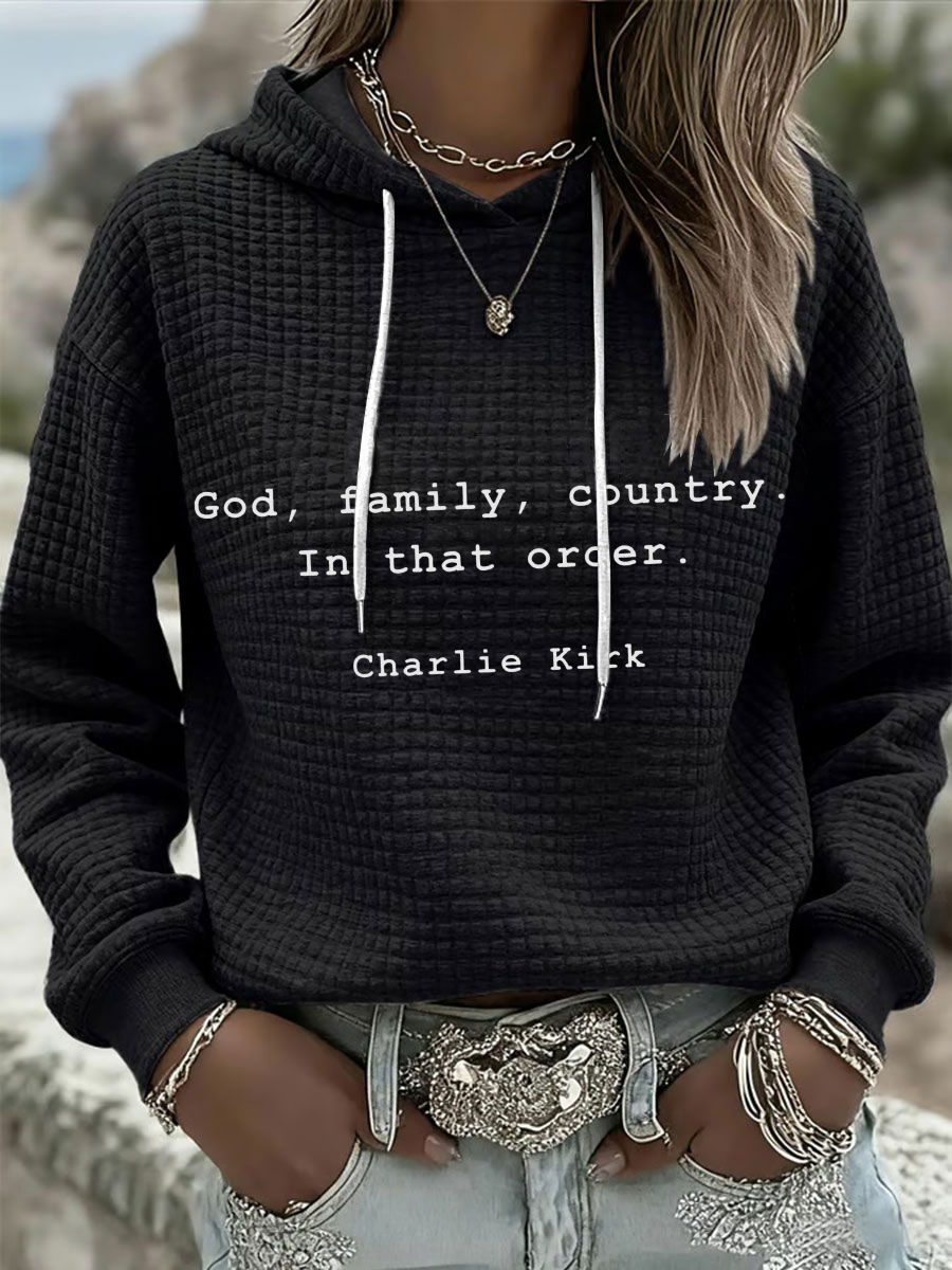Women's Patriotic Waffle Hoodie-America250