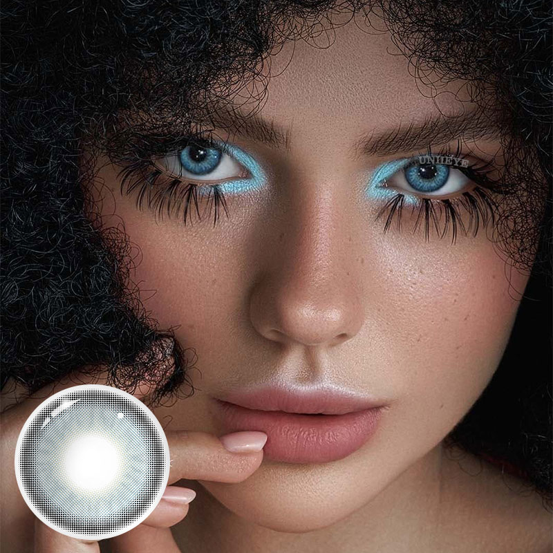 Uniieye Chanel Lady Himalaya Blue Prescription Colored Contact Lenses-UNIIEYE
