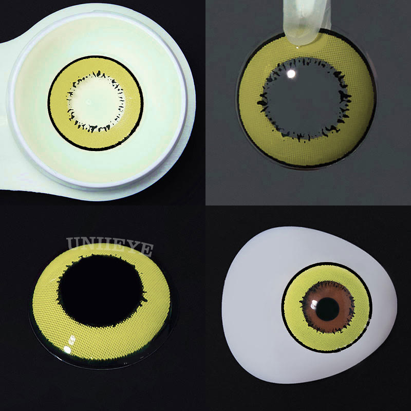 Uniieye Elements Yellow Prescription Cosplay Colored Contact Lenses-UNIIEYE