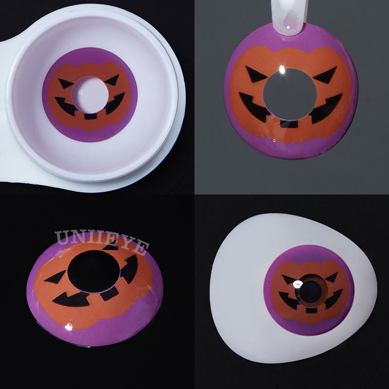Uniieye Pumpkin Prescription Cosplay Colored Contact Lenses-UNIIEYE