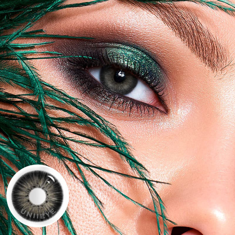 Uniieye New York III Black Prescription Colored Contact Lenses