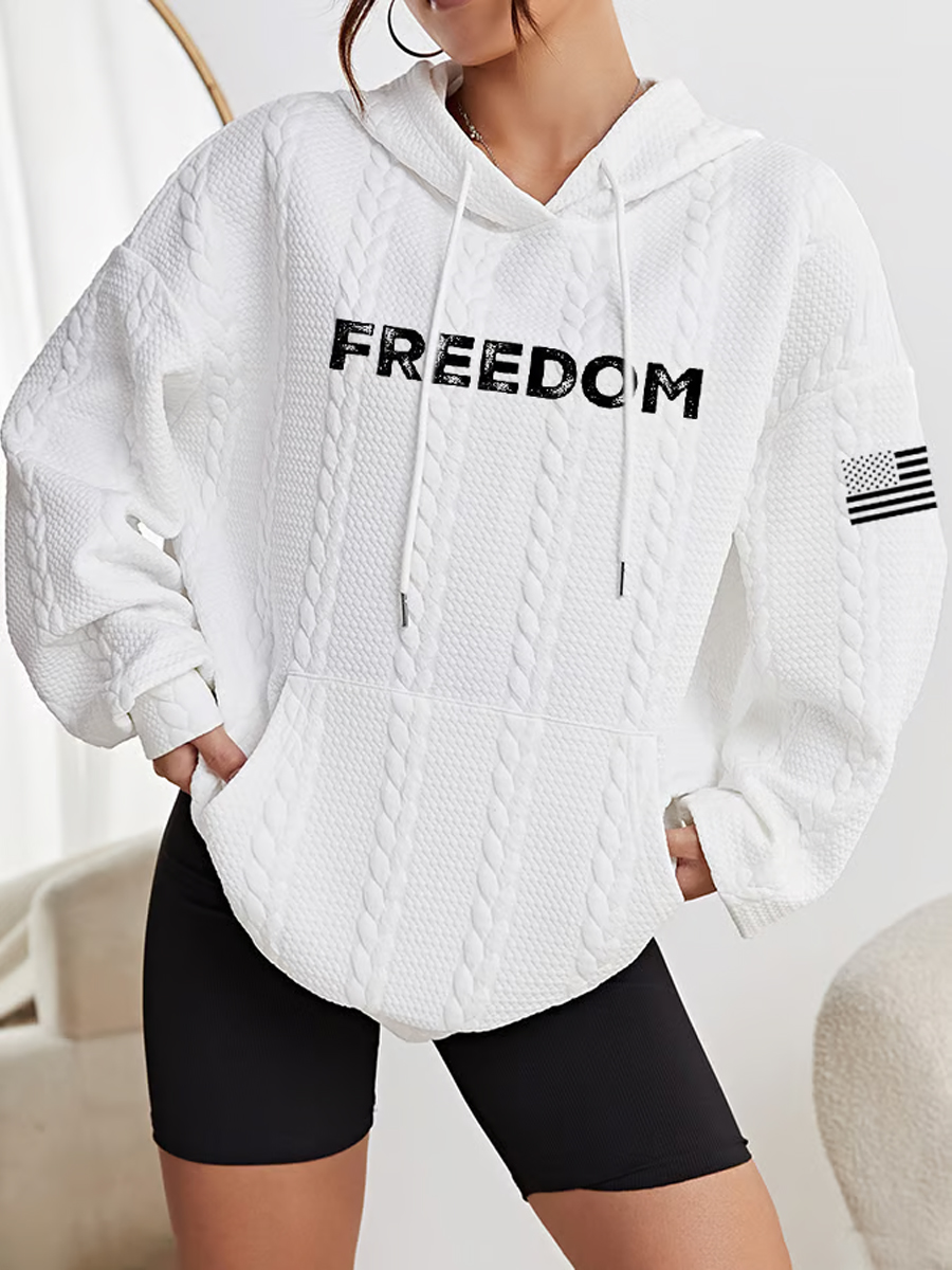 Women's Freedom Is Not Free This is the TP R.I.P C.K Printed Hooded Sweatshirt-America250