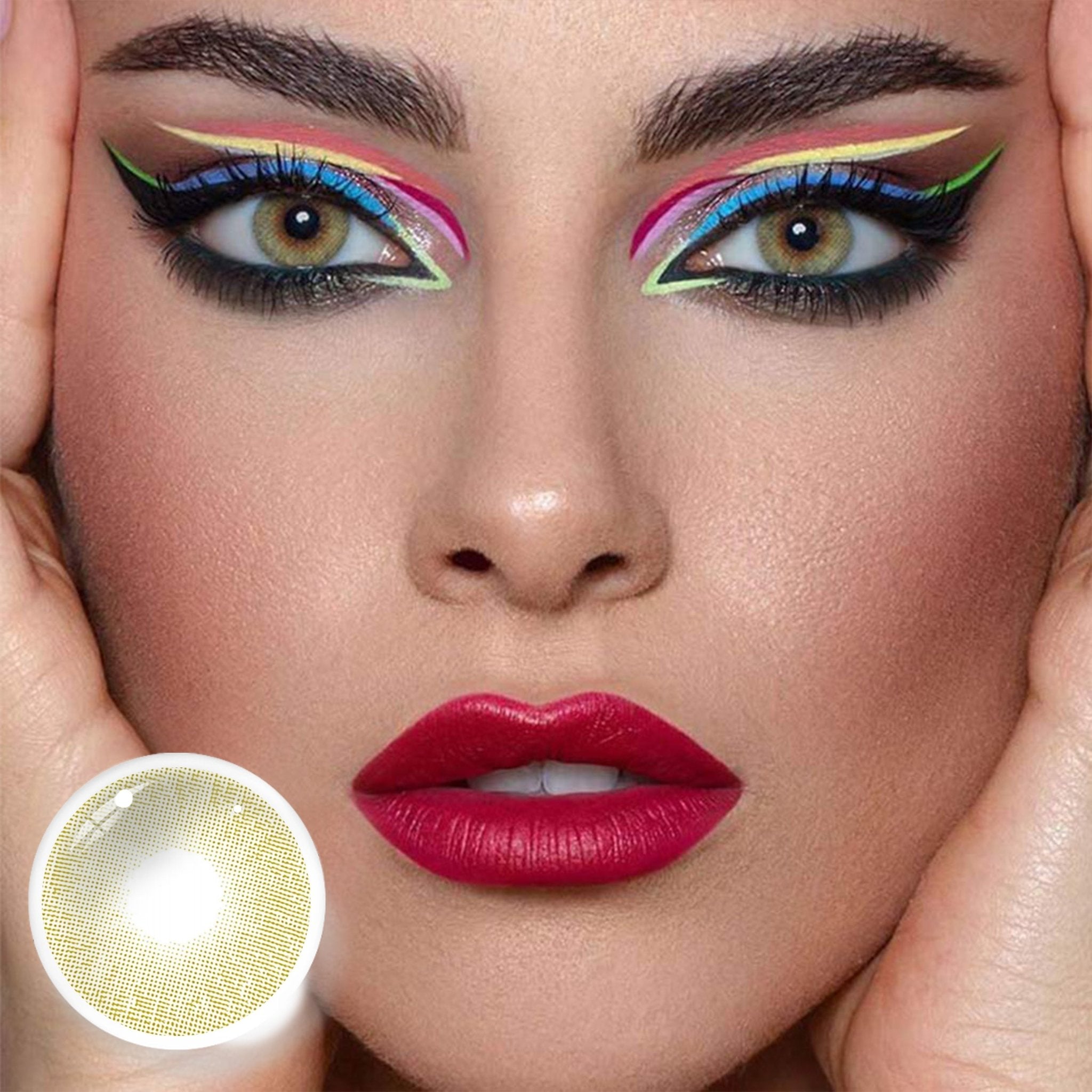 UNIIEYE Athena Lime Green Yearly Colored Contact Lenses - Uniieye