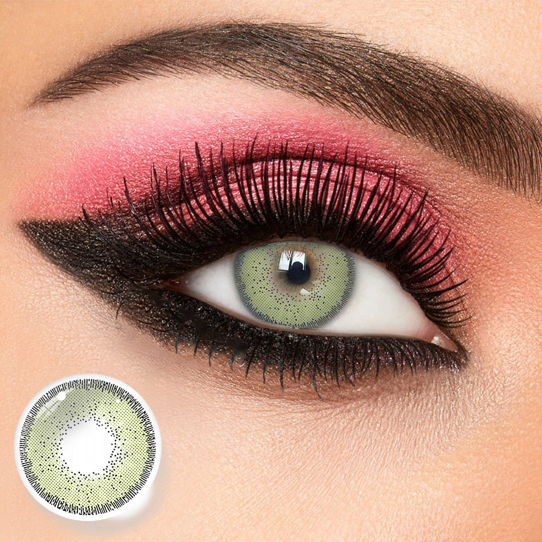 Athena Olivine Green Yearly Colored Contact Lenses