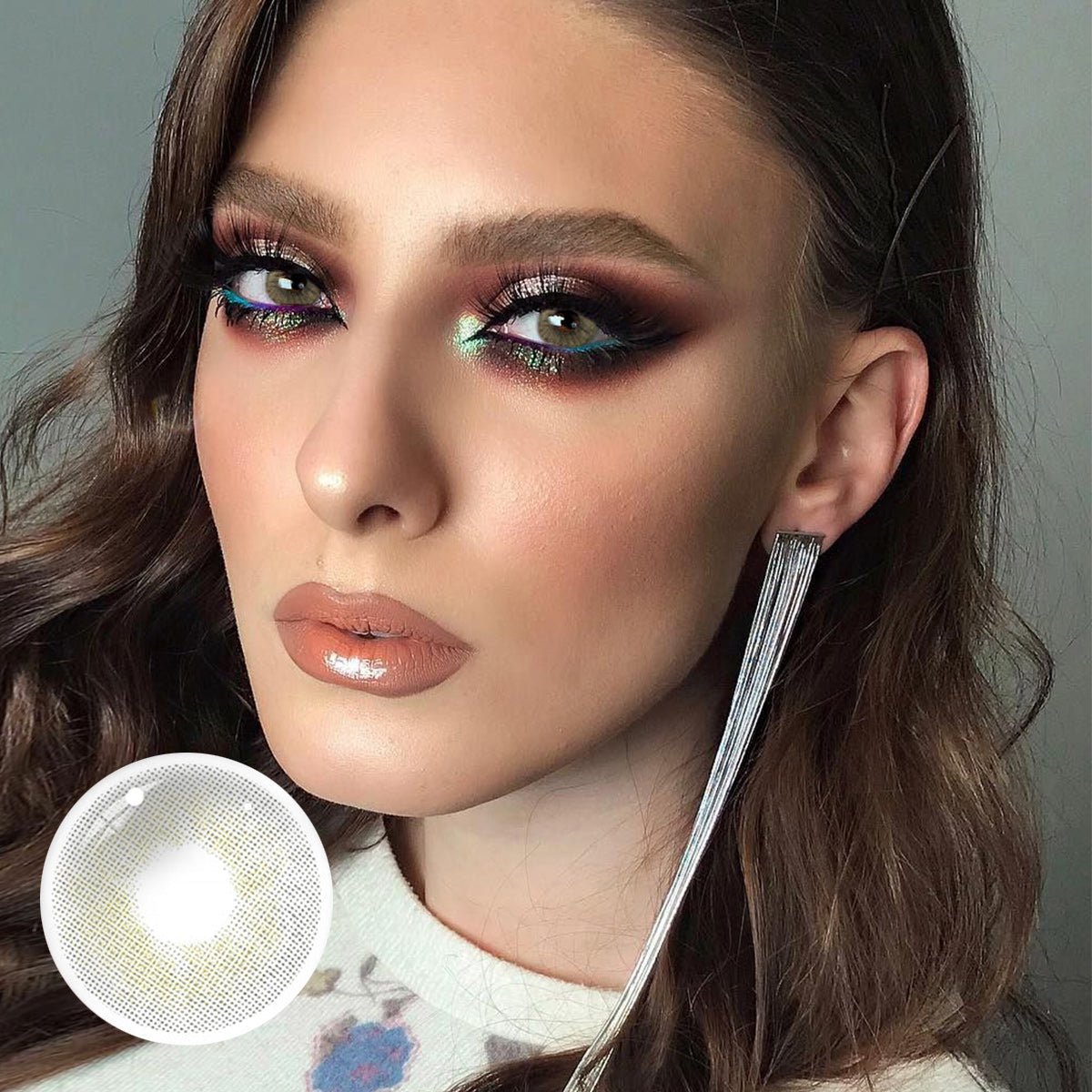 UNIIEYE Beeswax Sky Gray Yearly Colored Contact Lenses - Uniieye