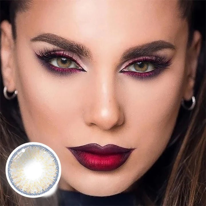 Uniieye Kiwi Lolite Brown Prescription Yearly Colored Contacts - Uniieye