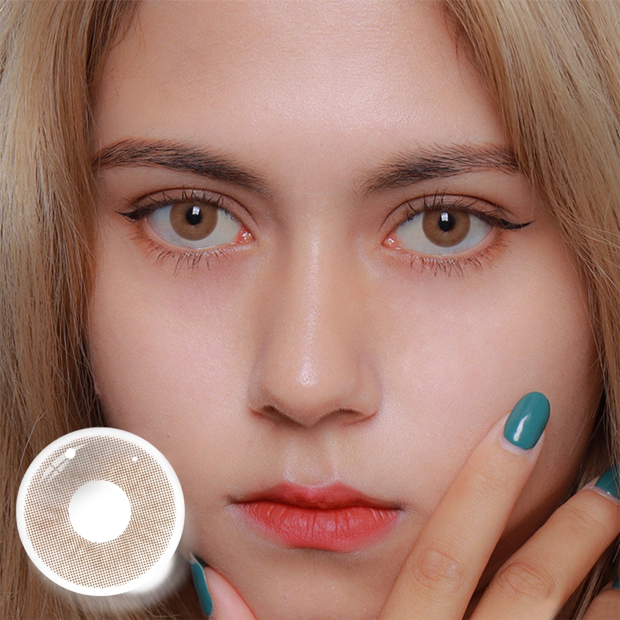 UNIIEYE Smoky Tea Brown Natural Yearly Colored Contacts - Uniieye