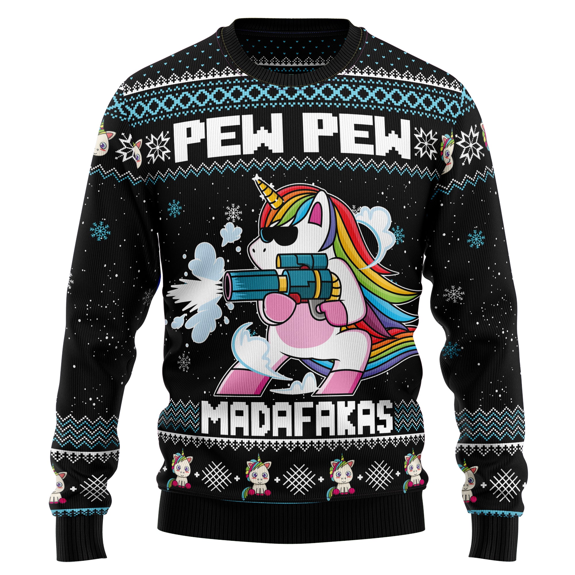 Unicorn Pew Pew – Ugly Christmas Sweatshirt
